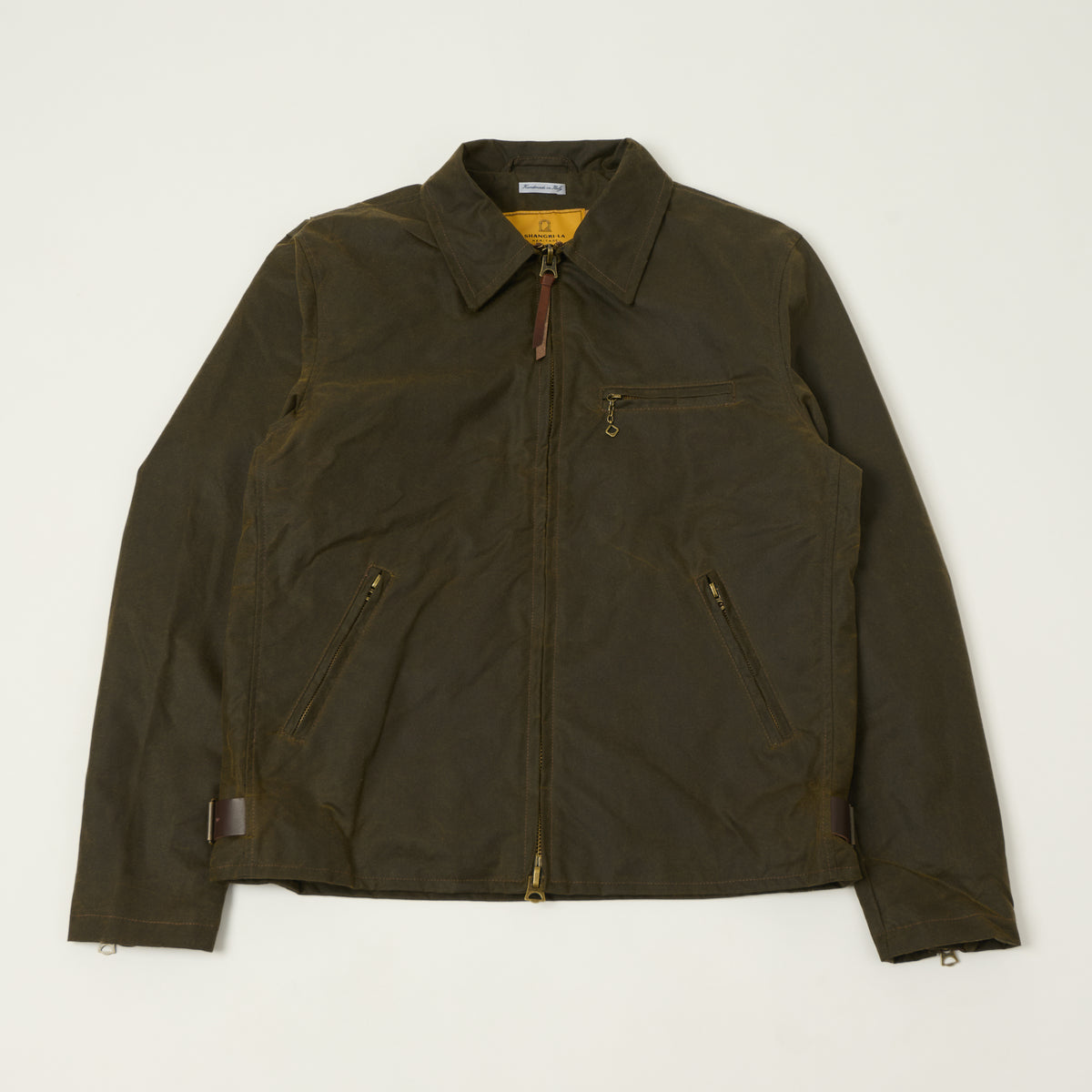 Shangri-La Heritage 'Varenne' Waxed Canvas Jacket - Army Green
