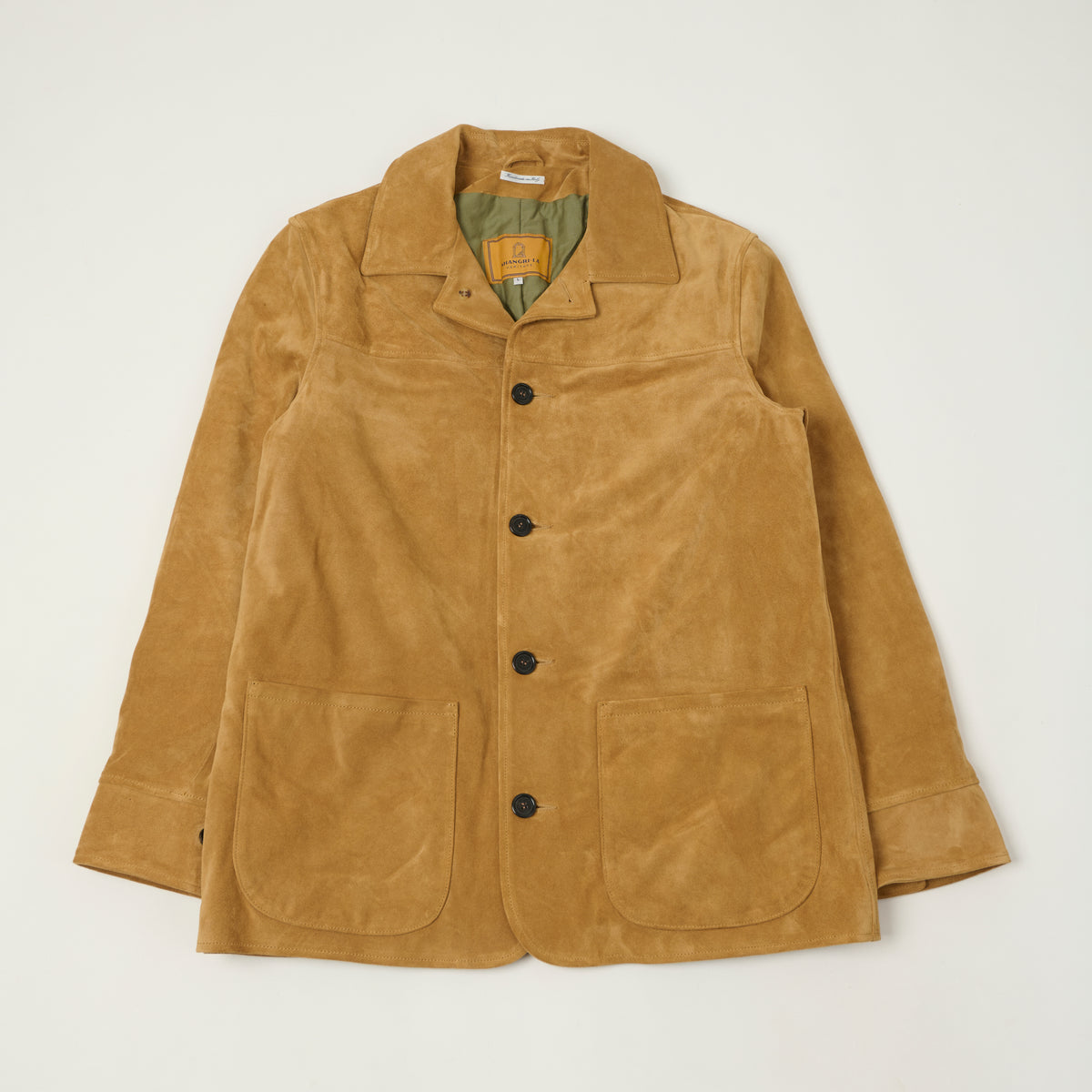 Shangri-La Heritage 'Enzo' Suede Car Coat - Sabbia