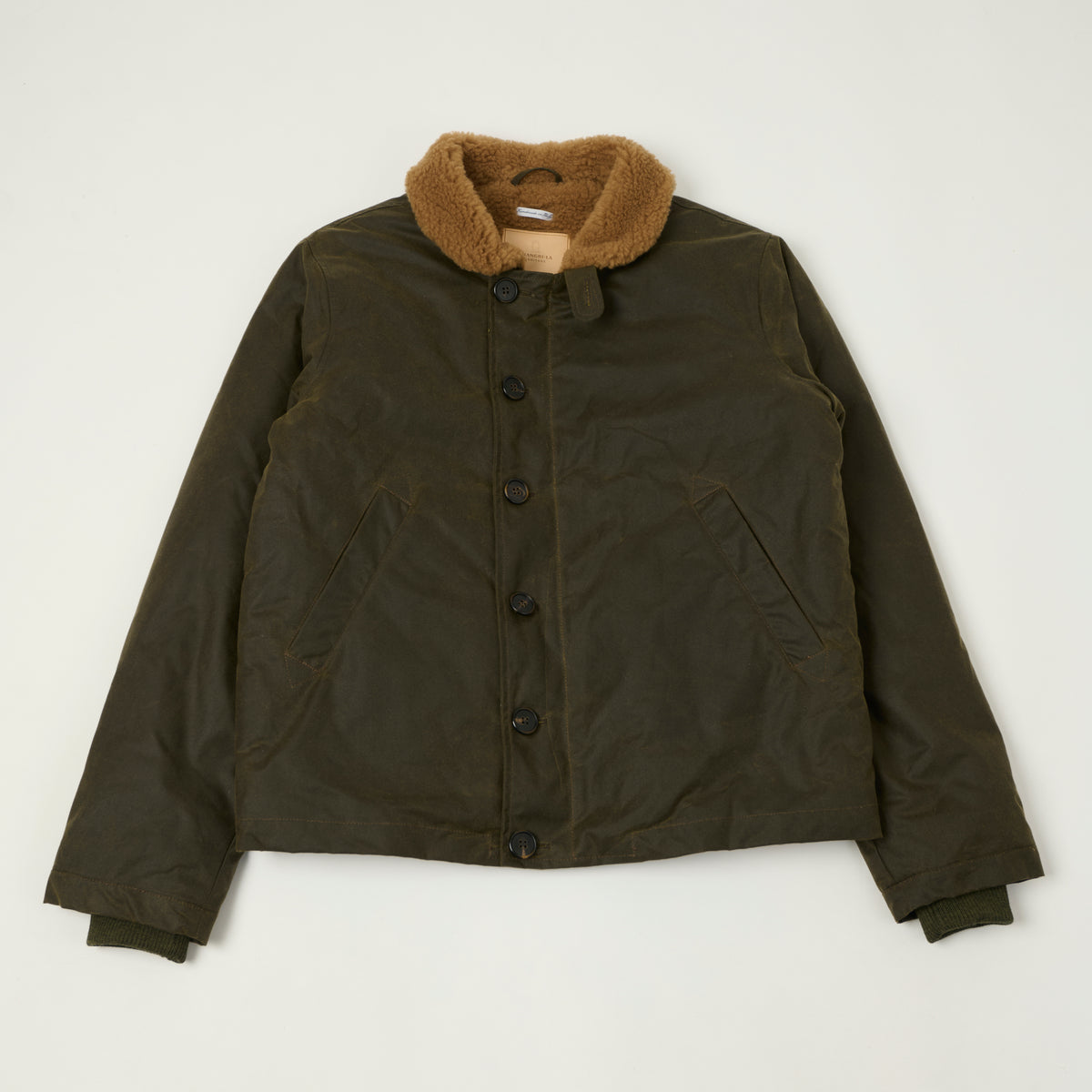 Shangri-La Heritage Waxed Canvas N-1 Deck Jacket - Army Green