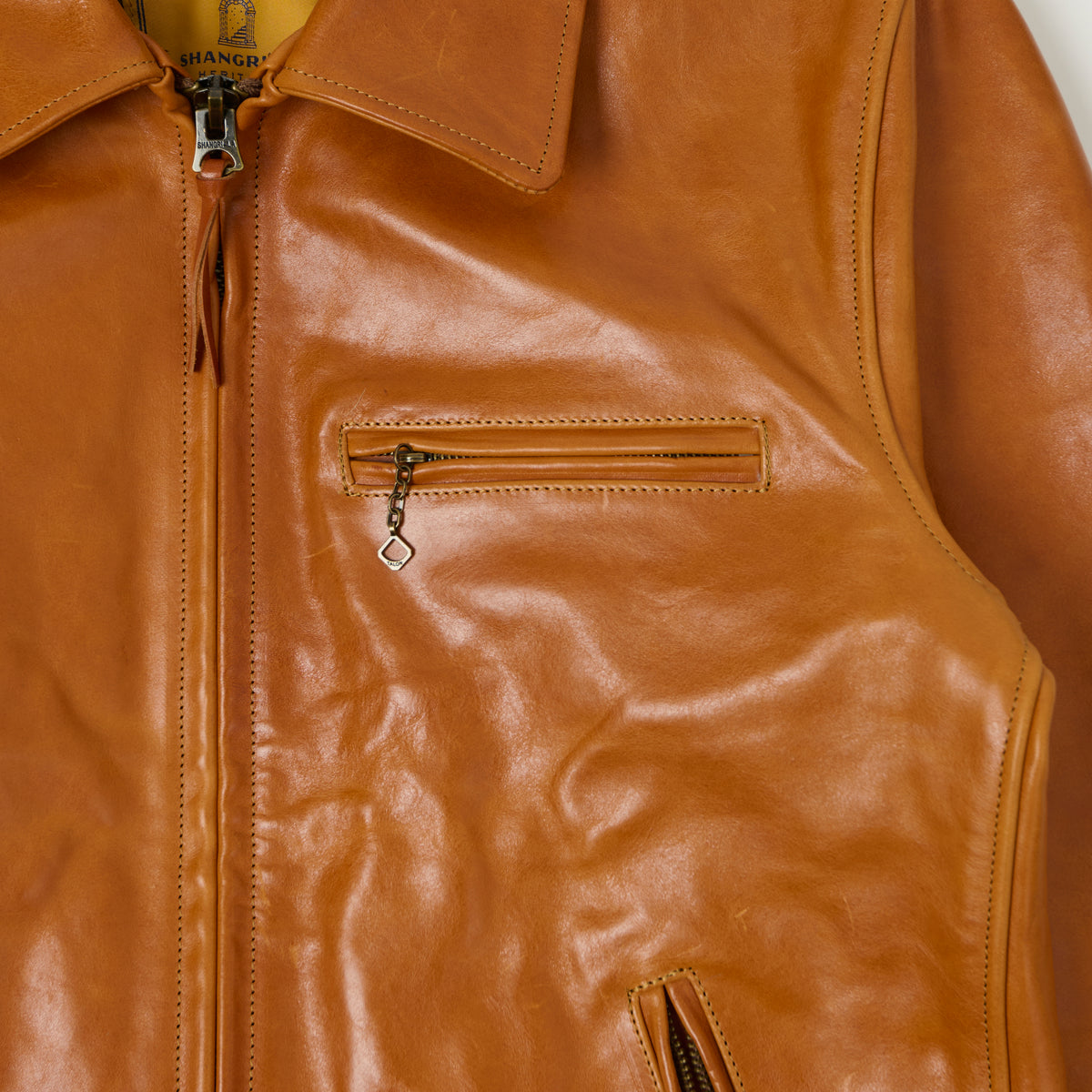 Shangri-La Heritage 'Varenne' Badalassi Leather Jacket - Olmo