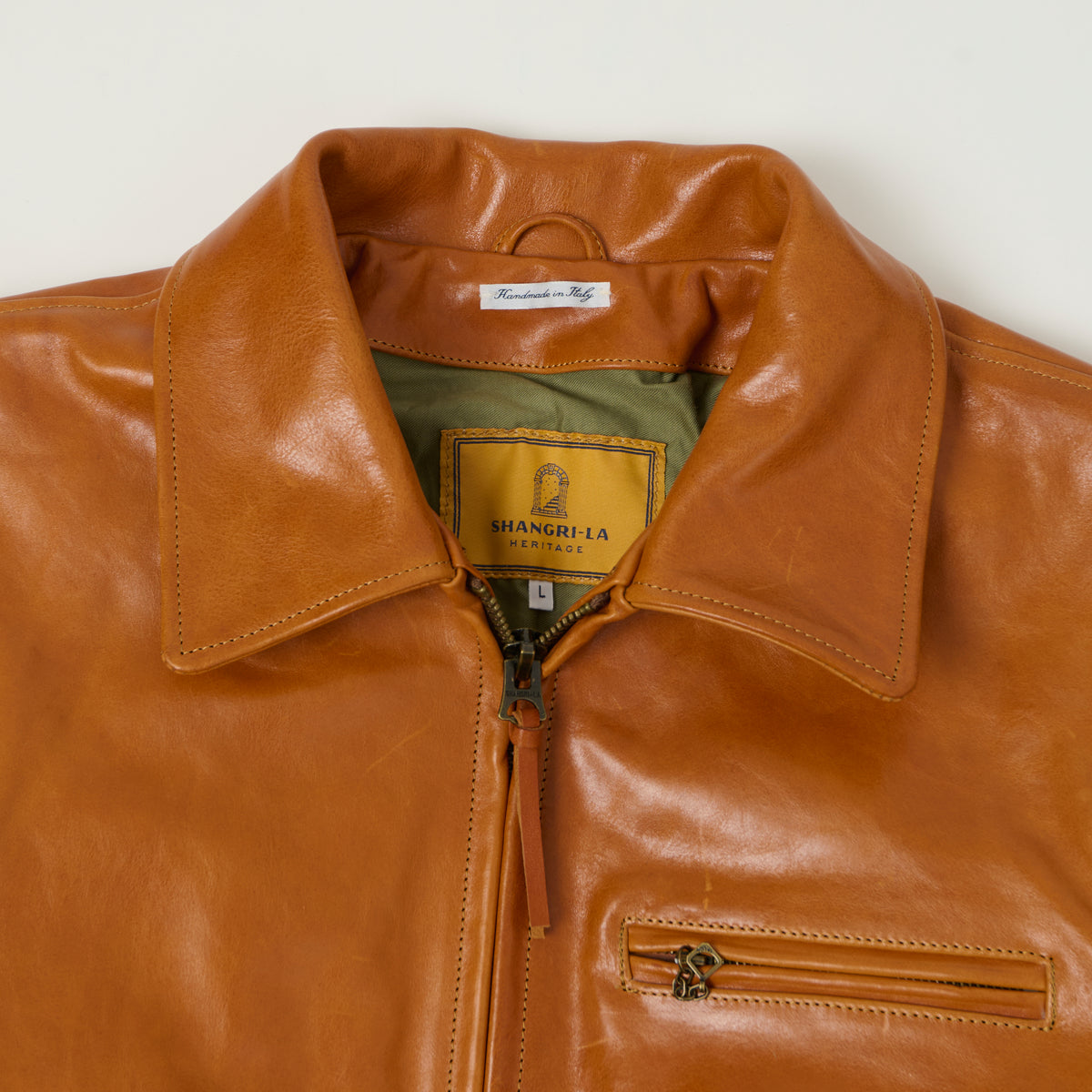 Shangri-La Heritage 'Varenne' Badalassi Leather Jacket - Olmo