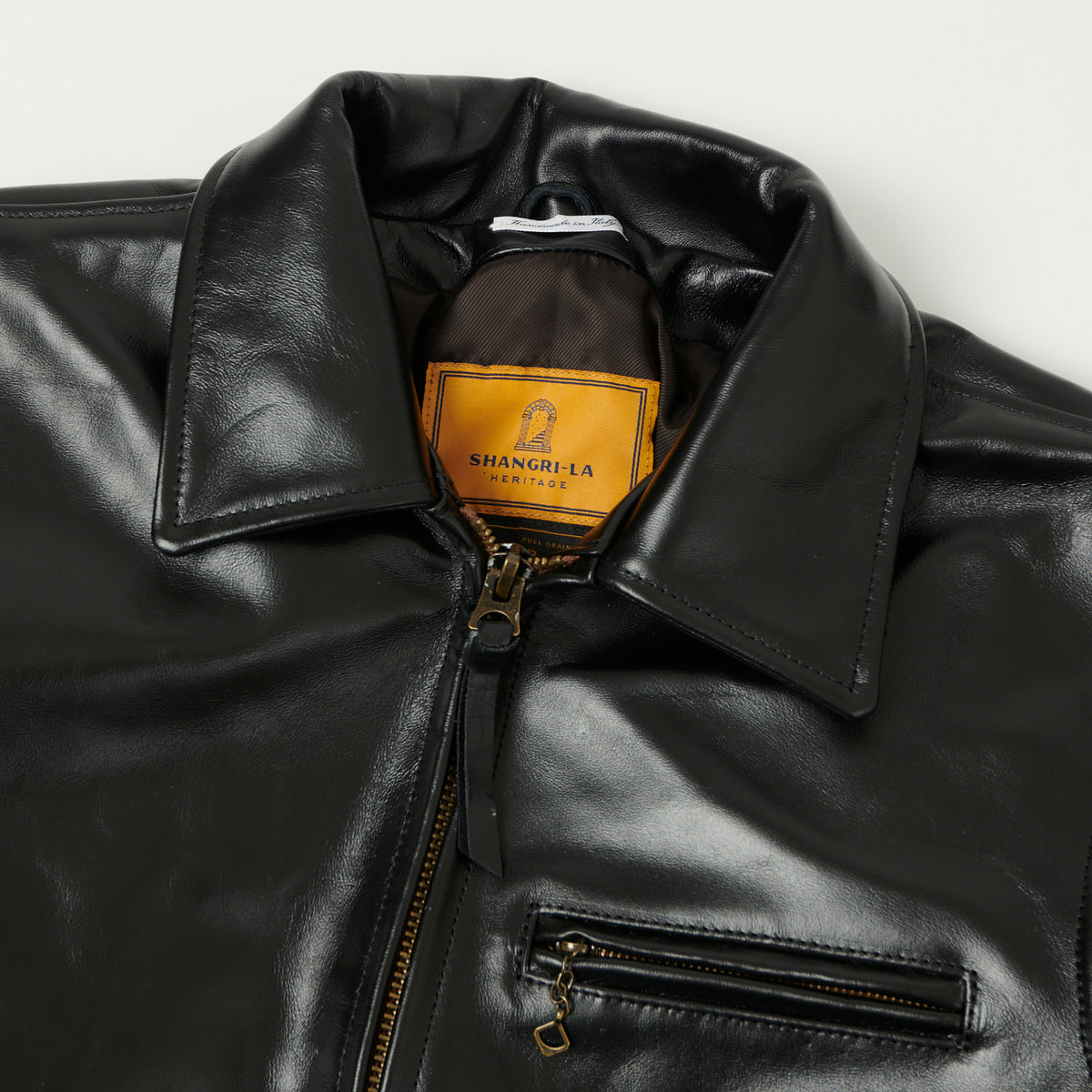 Shangri-La Heritage 'Varenne' Horsehide Leather Jacket - Black