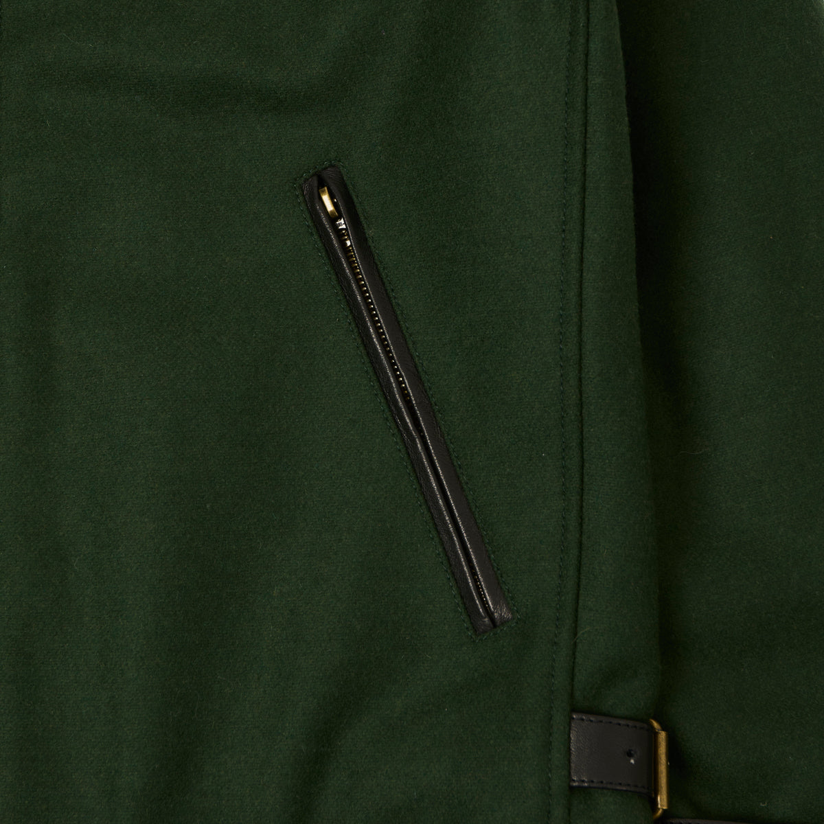 Shangri-La Heritage 'Varenne' Melton Wool Jacket - Forest Green