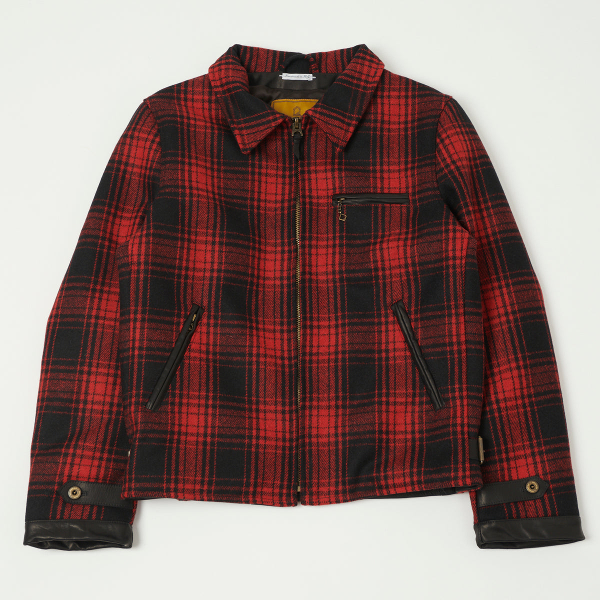 Shangri-La Heritage 'Varenne' Melton Wool Jacket - Red Tartan