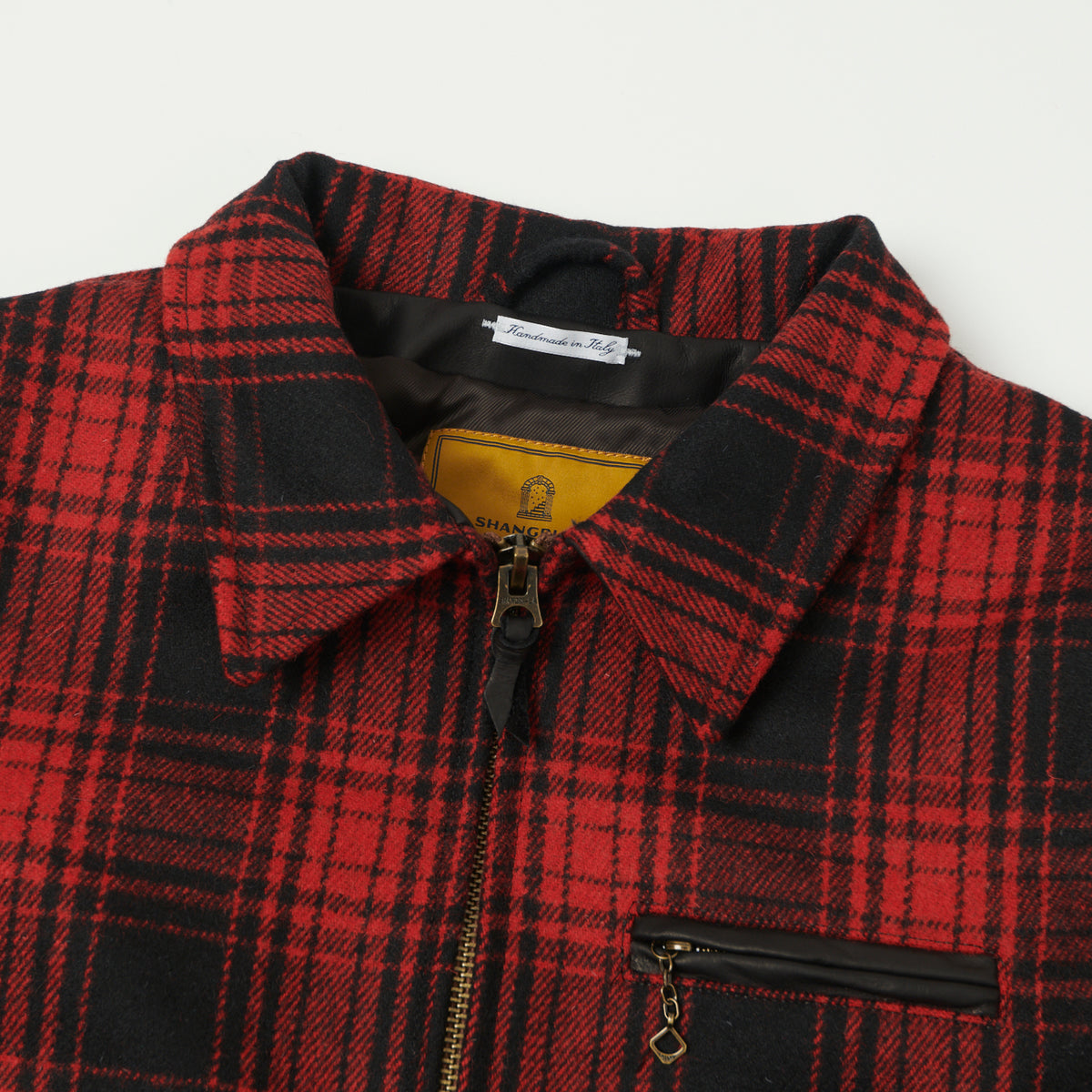 Shangri-La Heritage 'Varenne' Melton Wool Jacket - Red Tartan