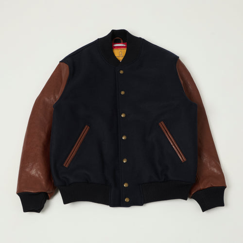 Shangri-La Heritage Wool Varsity Jacket - Navy
