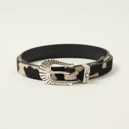 Shangri-La Heritage 'Wild Star' Hair-On-Hide Belt - Black/White