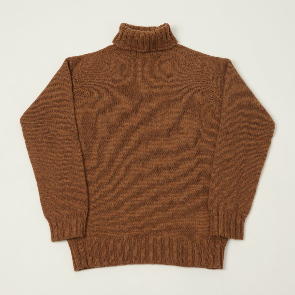 Smith Sato Suzuki 'Otari' Roll Neck Lambswool Jumper - Cinnamon Brown