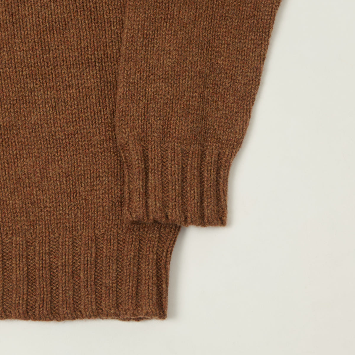 Smith Sato Suzuki 'Otari' Roll Neck Lambswool Jumper - Cinnamon Brown