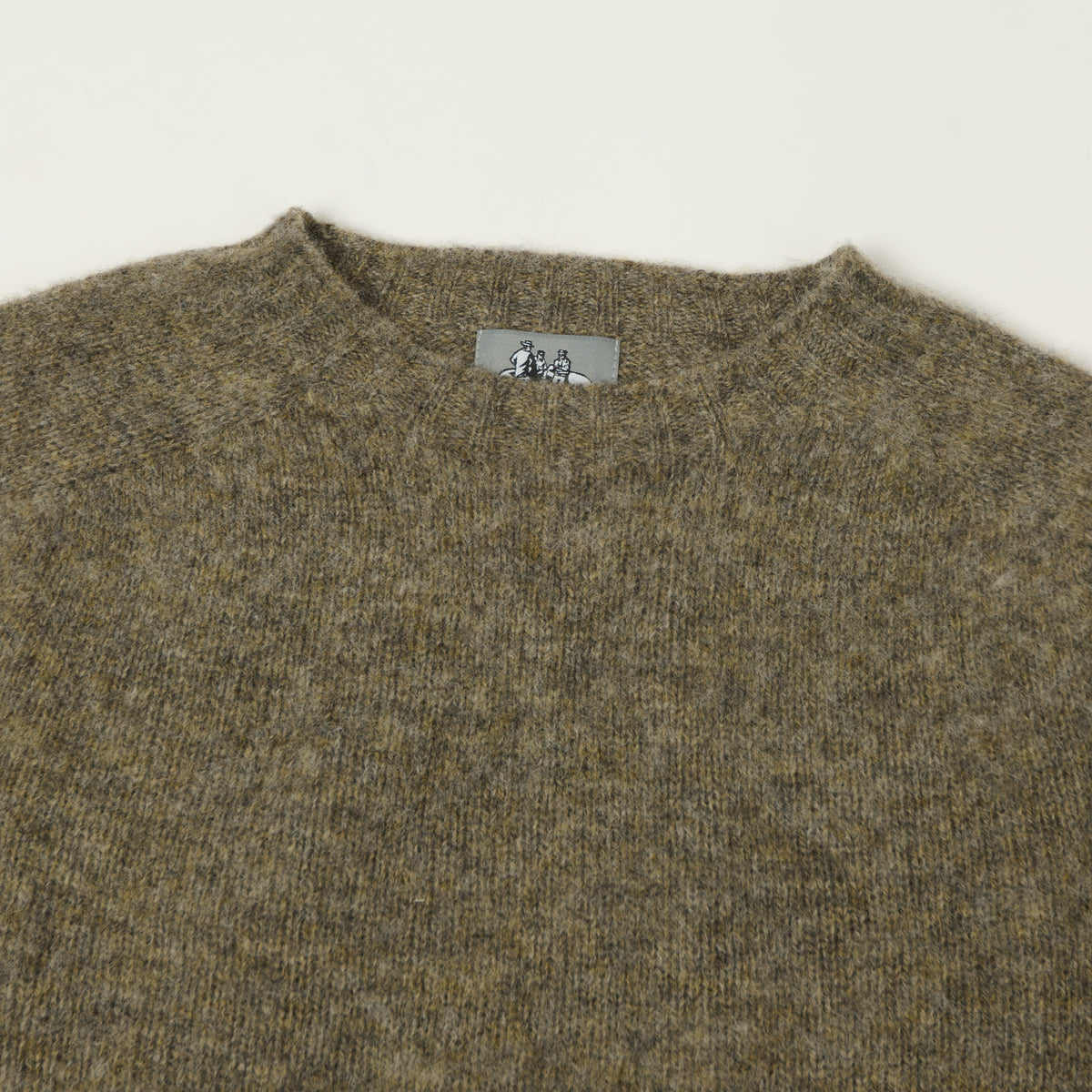 Smith Sato Suzuki 'Kobe' Brushed Saddle Shoulder Jumper - Moss Grey