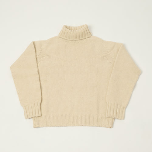 Smith Sato Suzuki 'Nagano' Roll Neck Lambswool Jumper - Chalk White