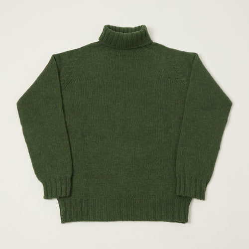 Smith Sato Suzuki 'Otari' Roll Neck Lambswool Jumper - Bottle Green