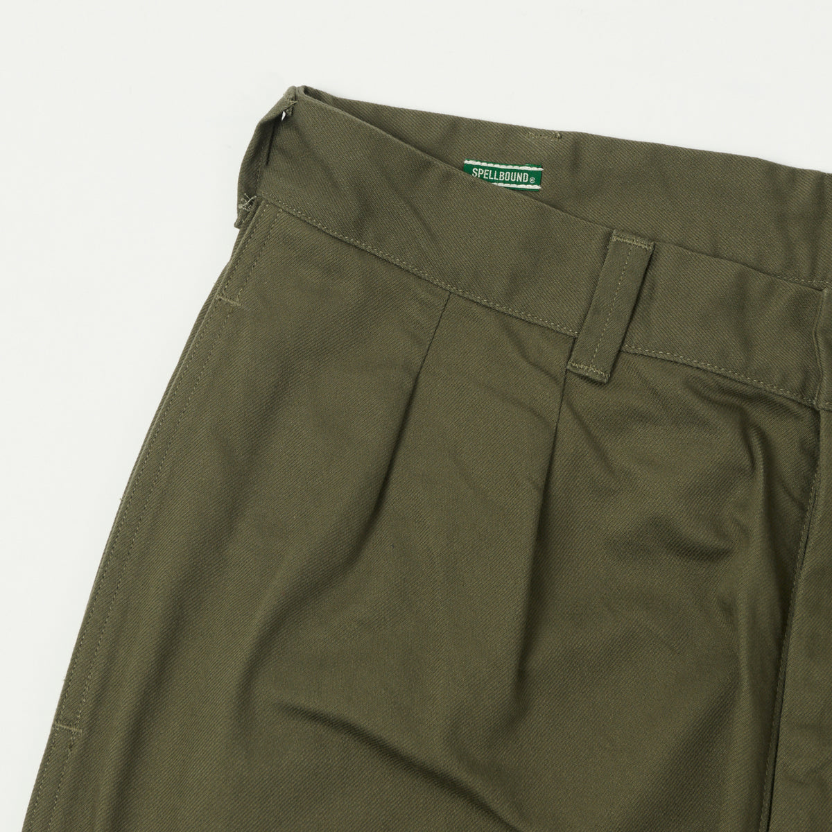 Spellbound Double Pleat French Trousers - Olive