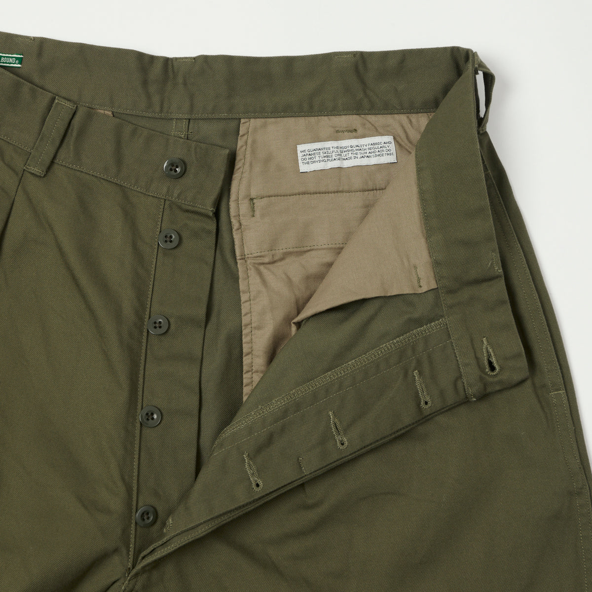 Spellbound Double Pleat French Trousers - Olive