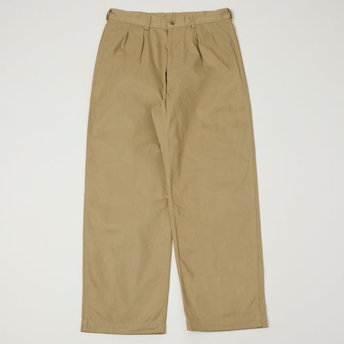 Spellbound Double Pleat French Trousers - Khaki Beige