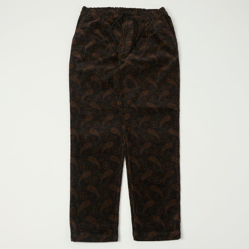 Spellbound Paisley Corduroy Easy Pants - Black