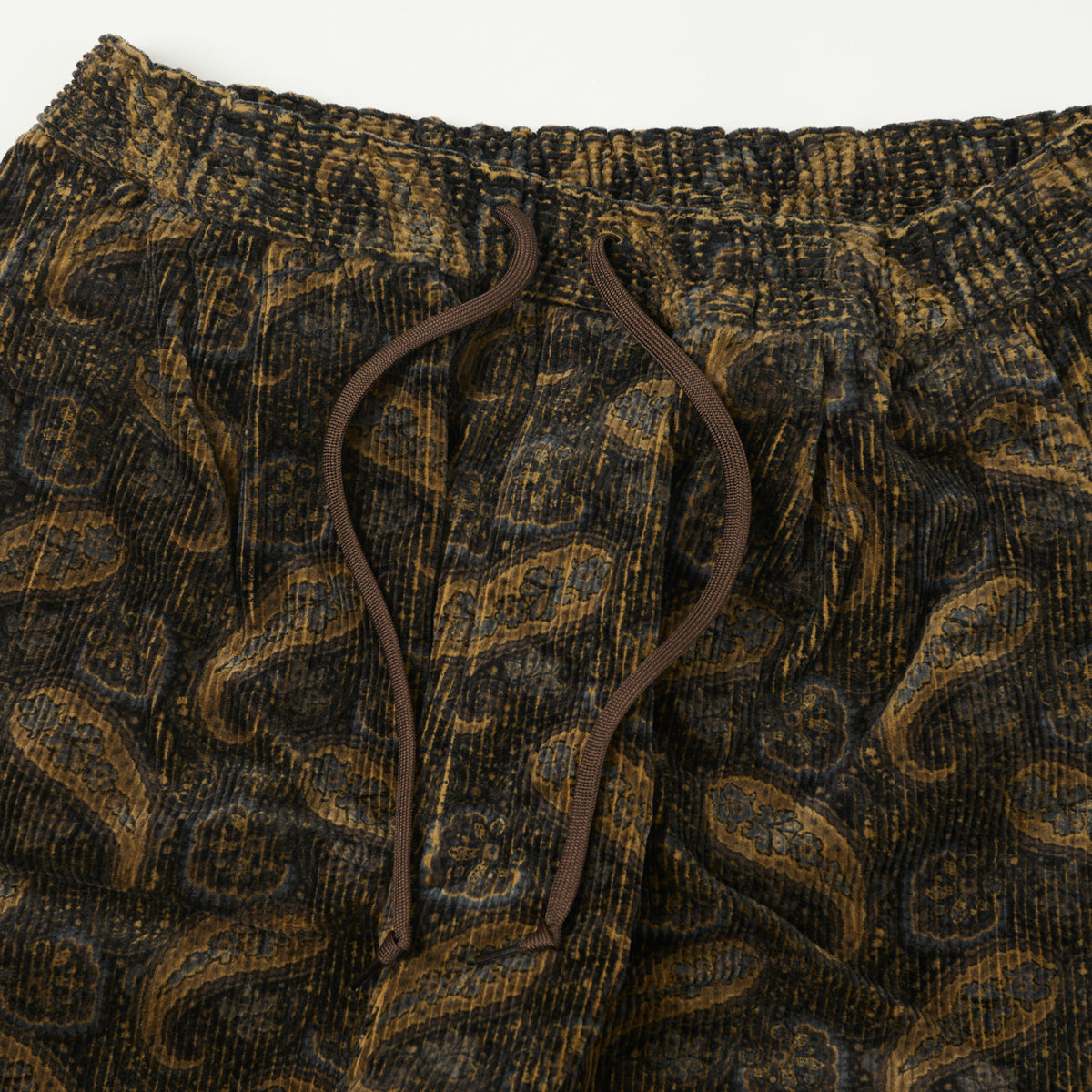 Spellbound Paisley Corduroy Easy Pants - Brown