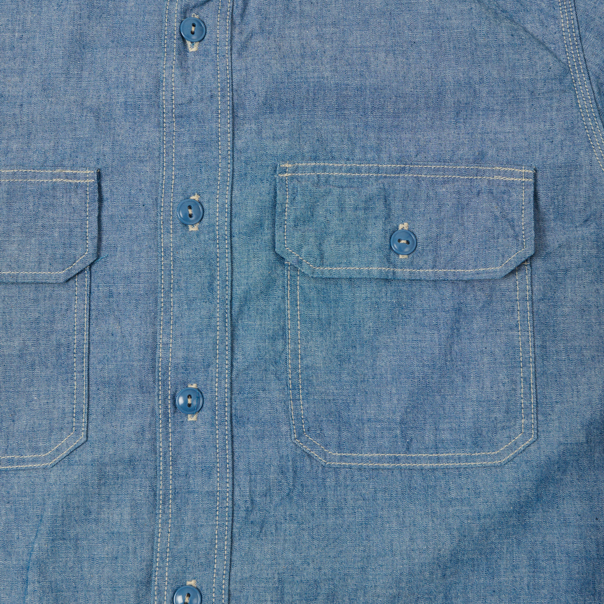 Spellbound Twin Pocket Chambray Shirt - Blue