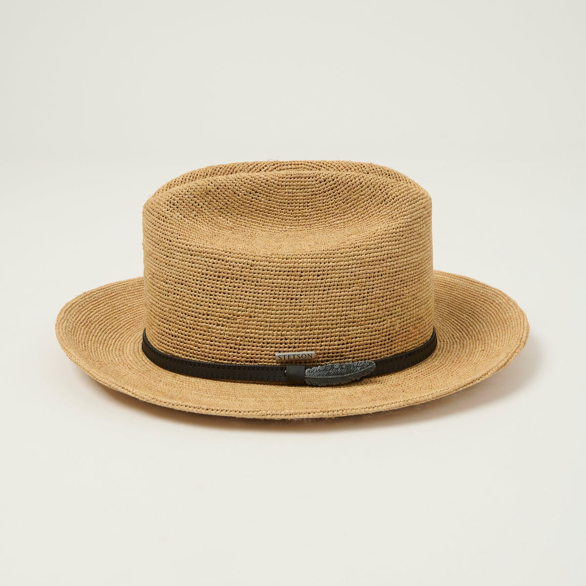Stetson Crochet Raffia Western Hat - Straw
