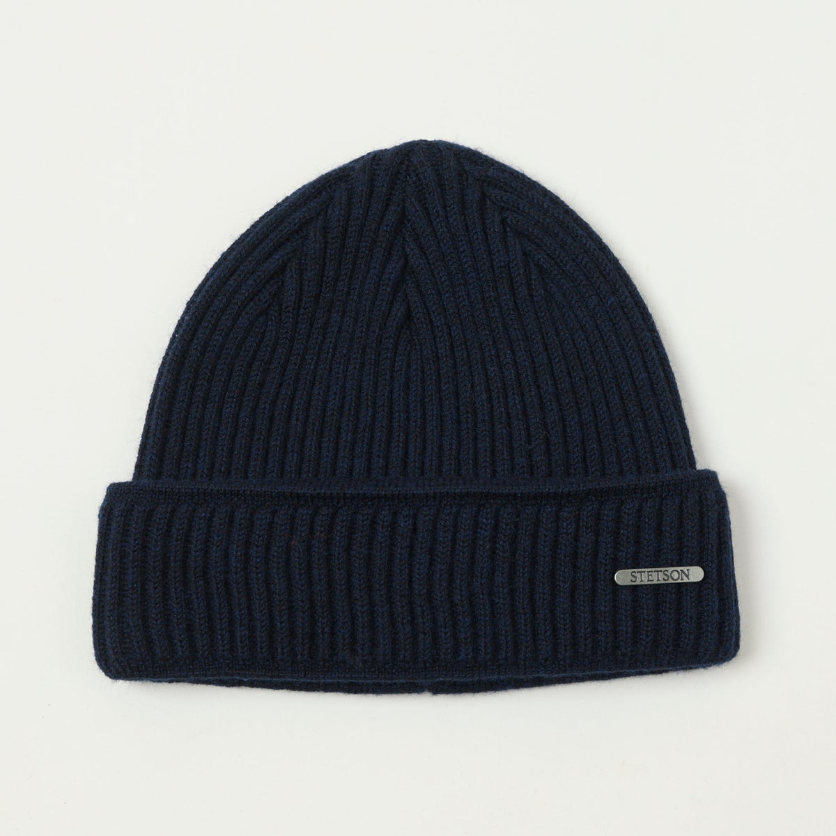 Stetson Ribbed Wool Beanie - Navy