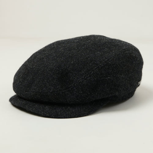 Stetson Wool Herringbone Driver Cap - Dark Grey