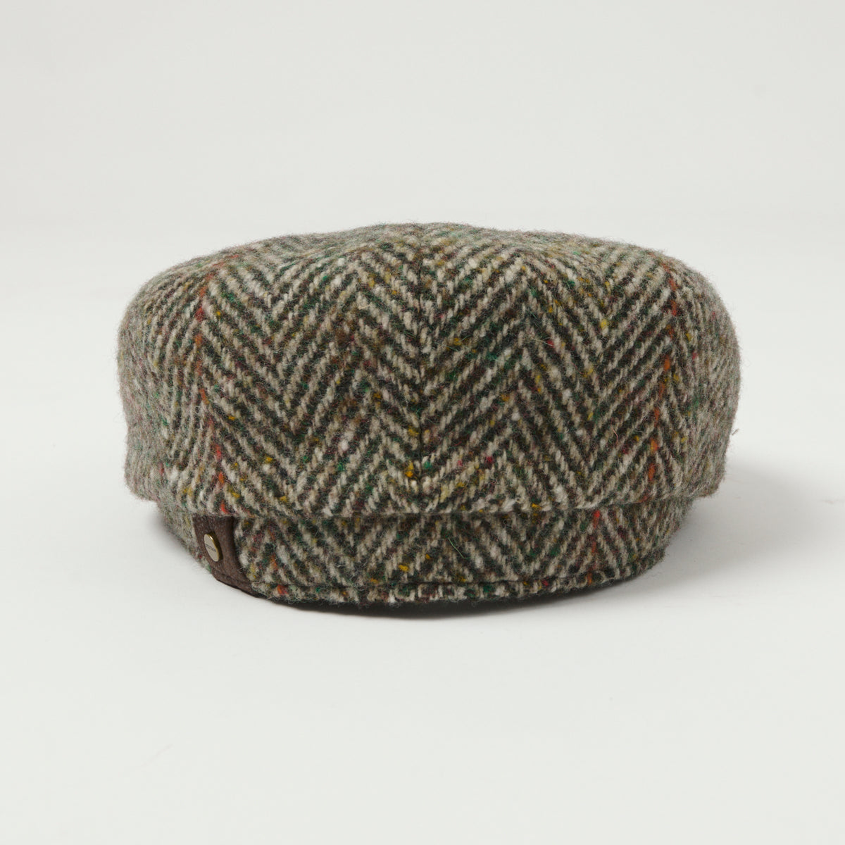 Stetson Hatteras Herringbone Flat Cap - Brown