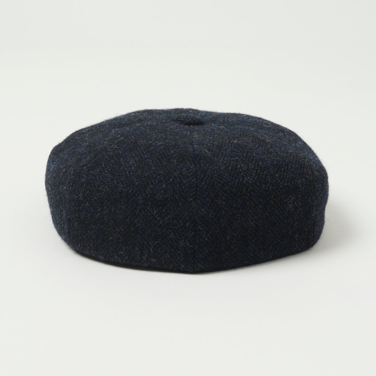 Stetson Hatteras Woolrich Herringbone Flat Cap - Iron Blue