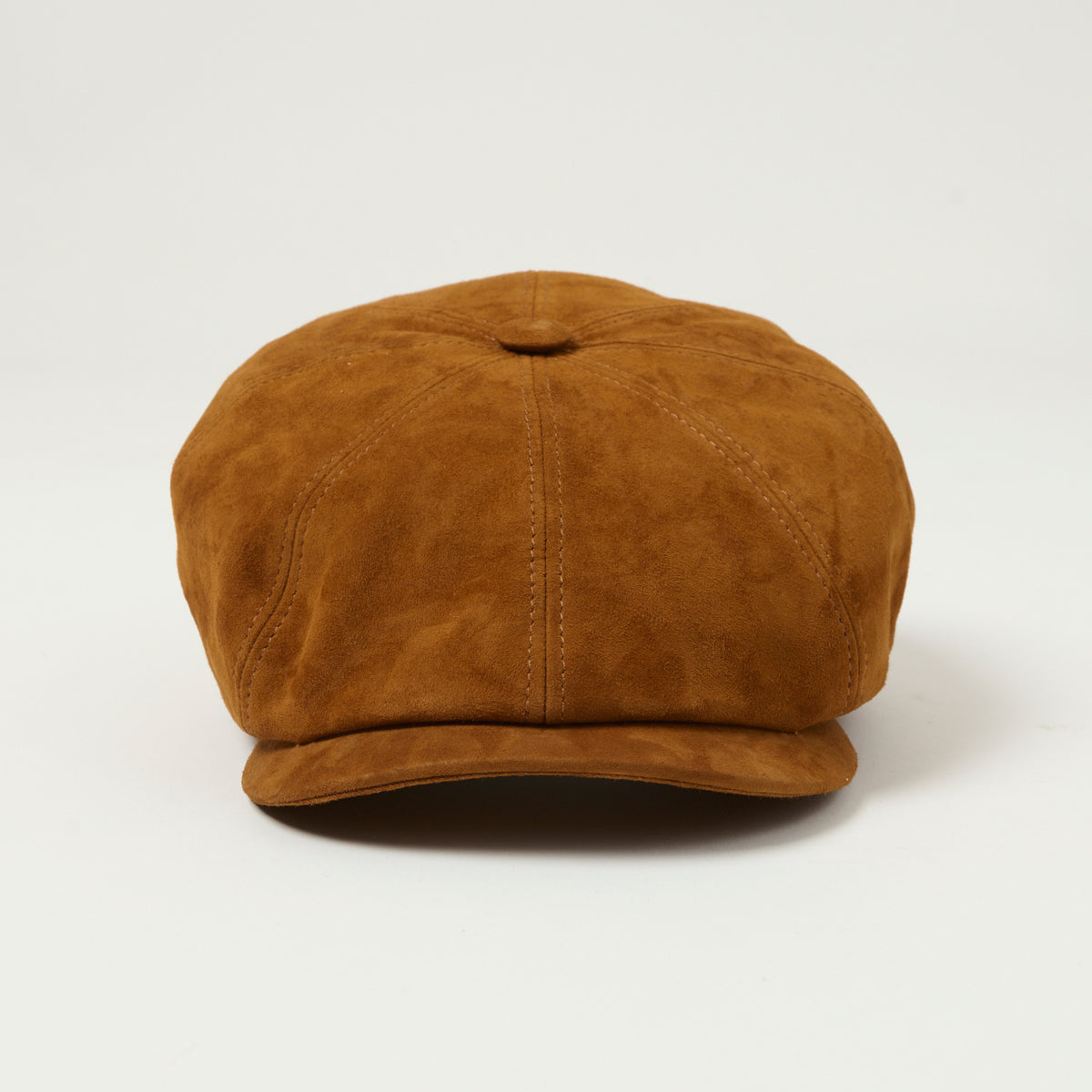 Stetson Hatteras Goat Suede Flat Cap - Brown