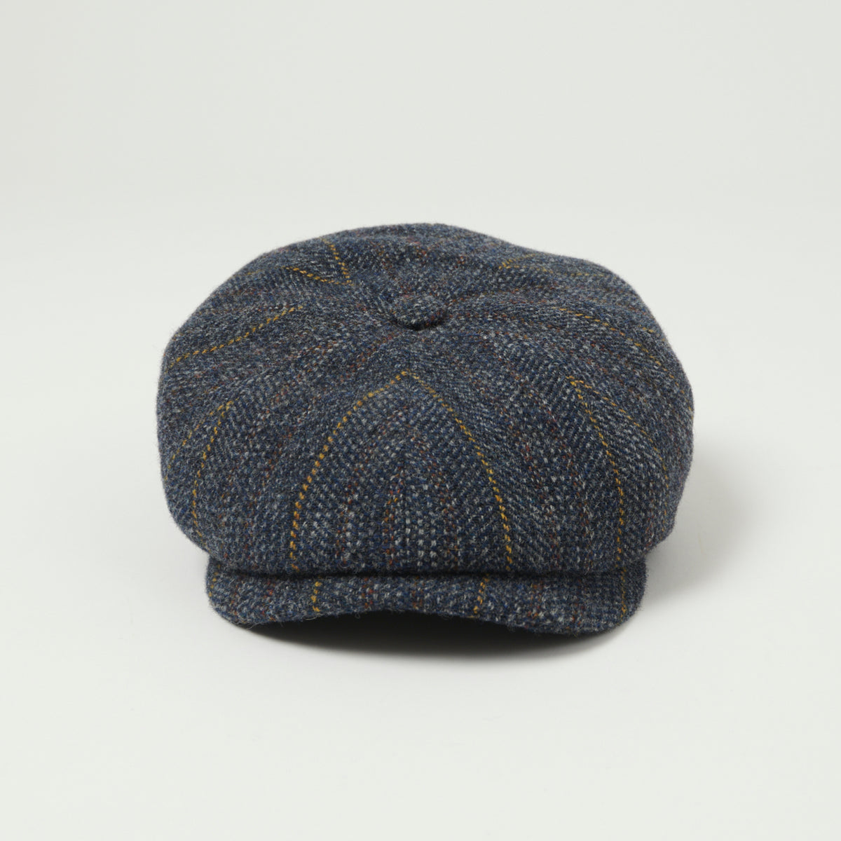 Stetson Hatteras Virgin Wool Flat Cap - Blue Stripe