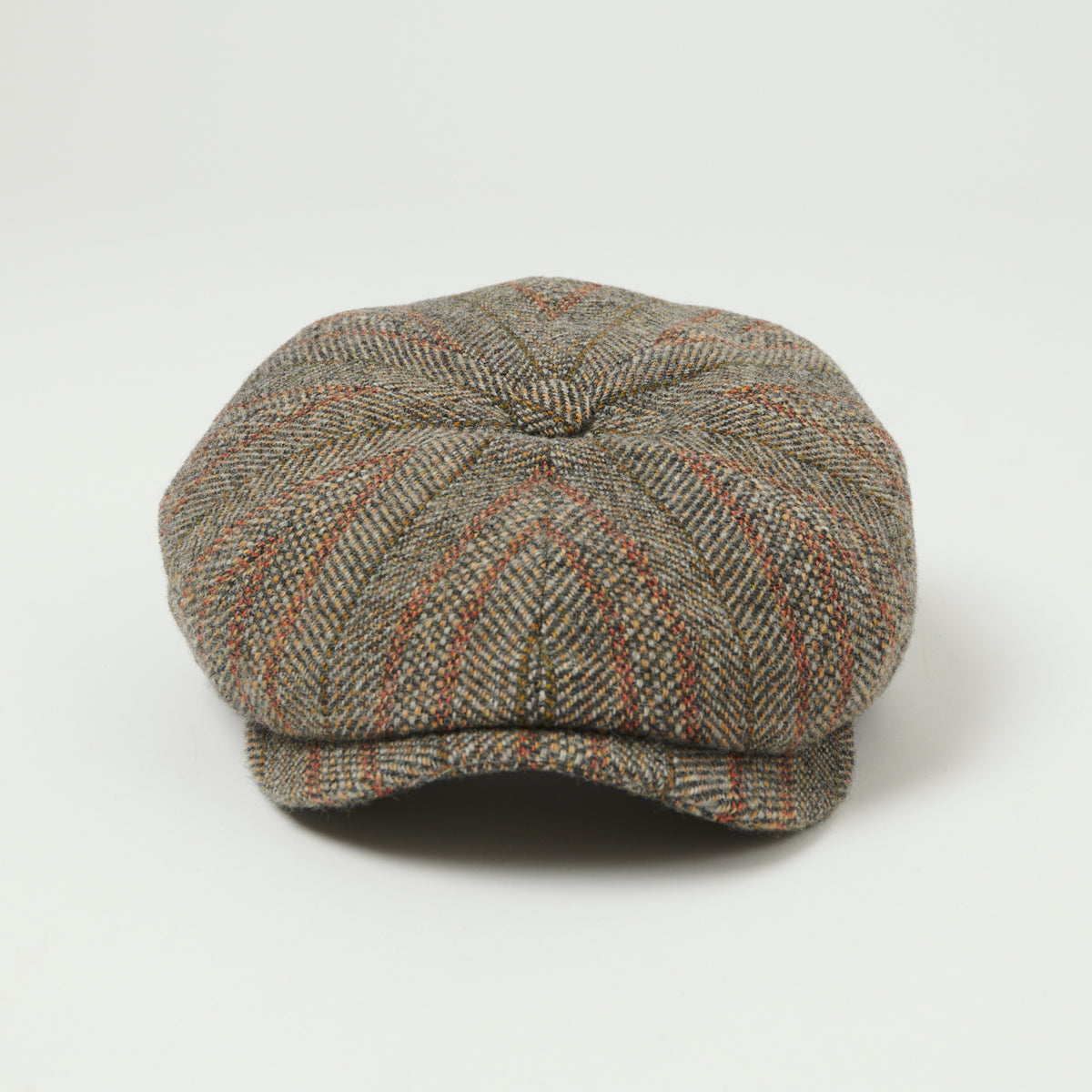 Stetson Hatteras Virgin Wool Flat Cap - Brown Stripe