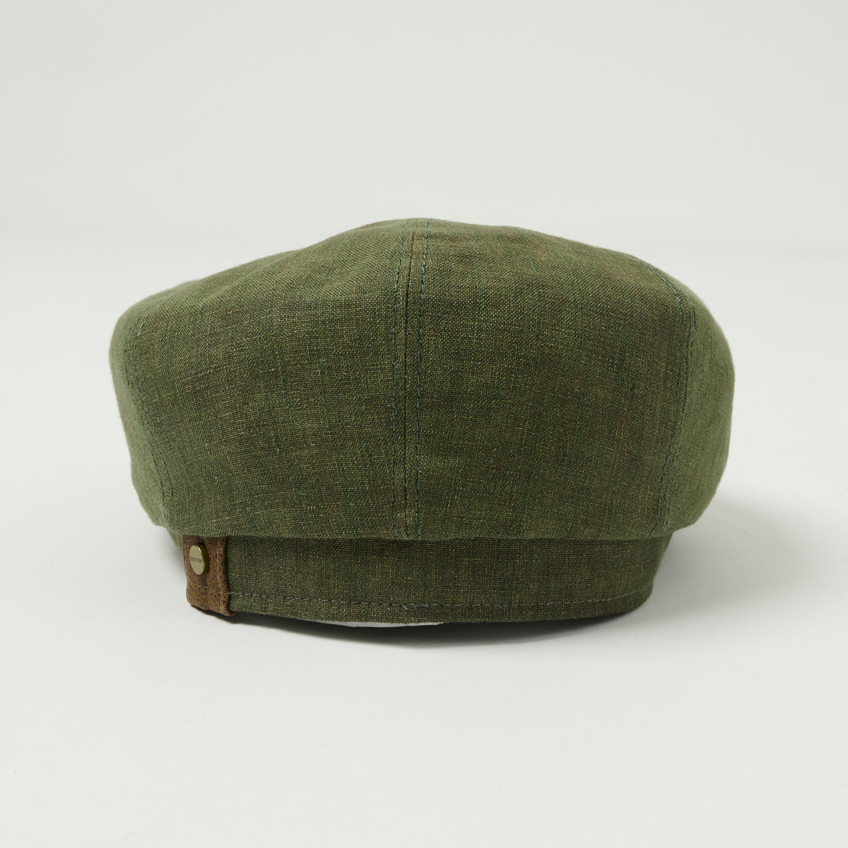 Stetson Hatteras Linen Flat Cap - Dark Green