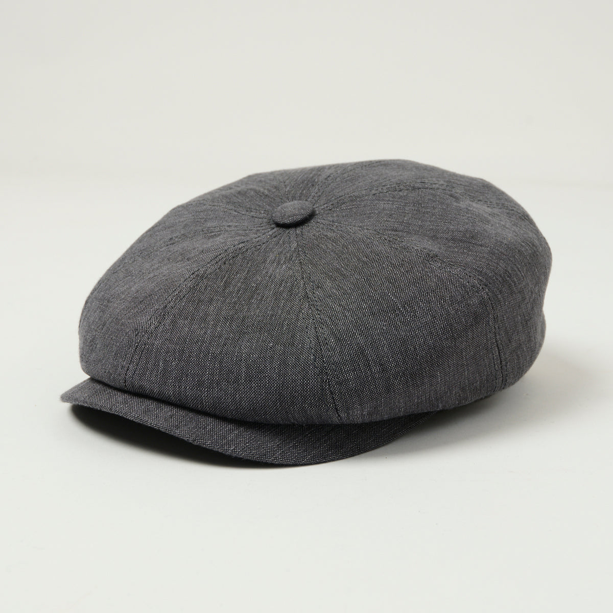 Stetson Hatteras Linen Flat Cap - Grey