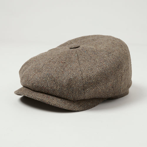 Stetson Silk Herringbone Hatteras - Brown/Beige