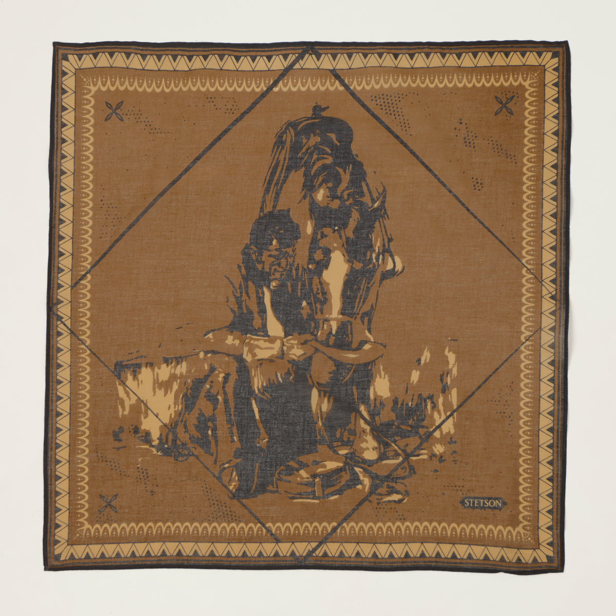 Stetson 'Last Drop' Cotton Bandana - Brown