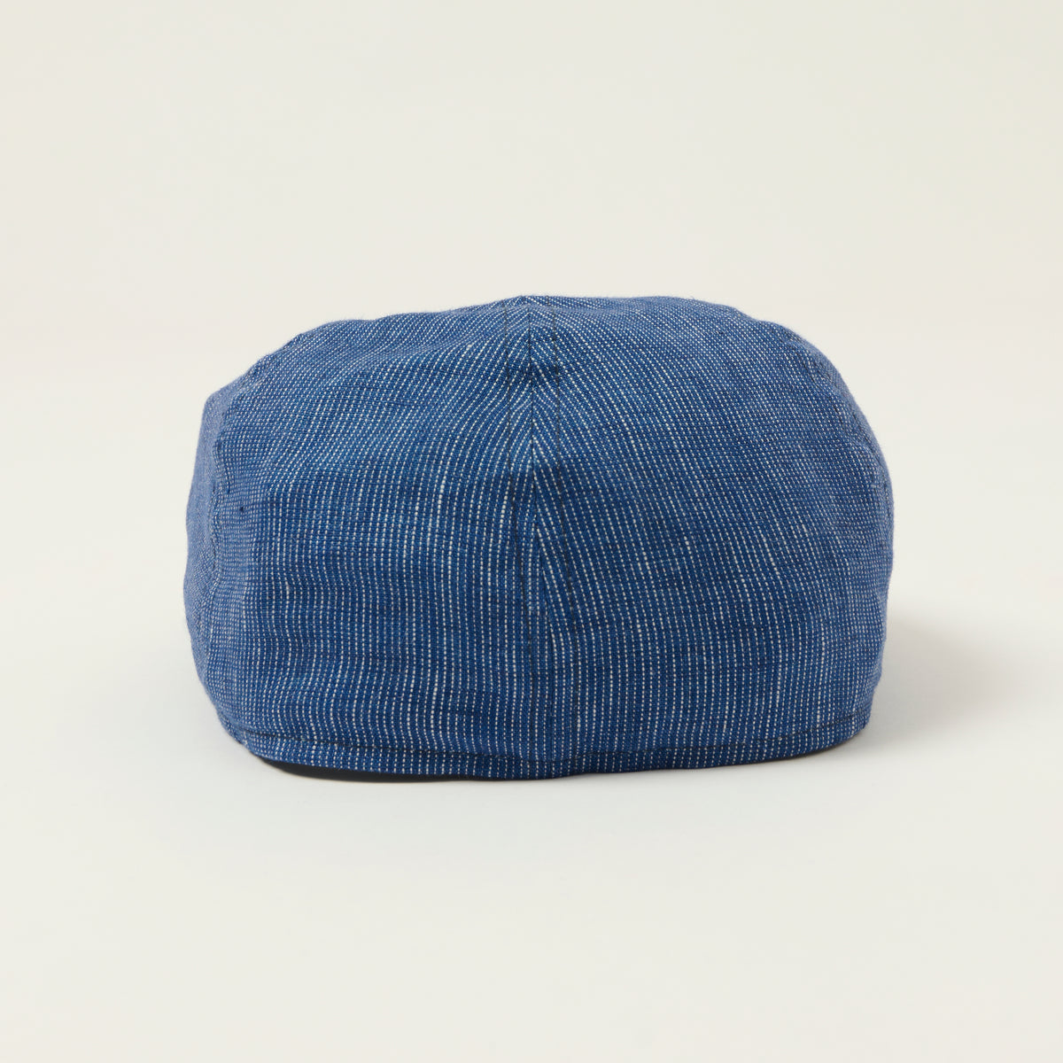 Stetson Texas Linen Stripe Flat Cap - Blue