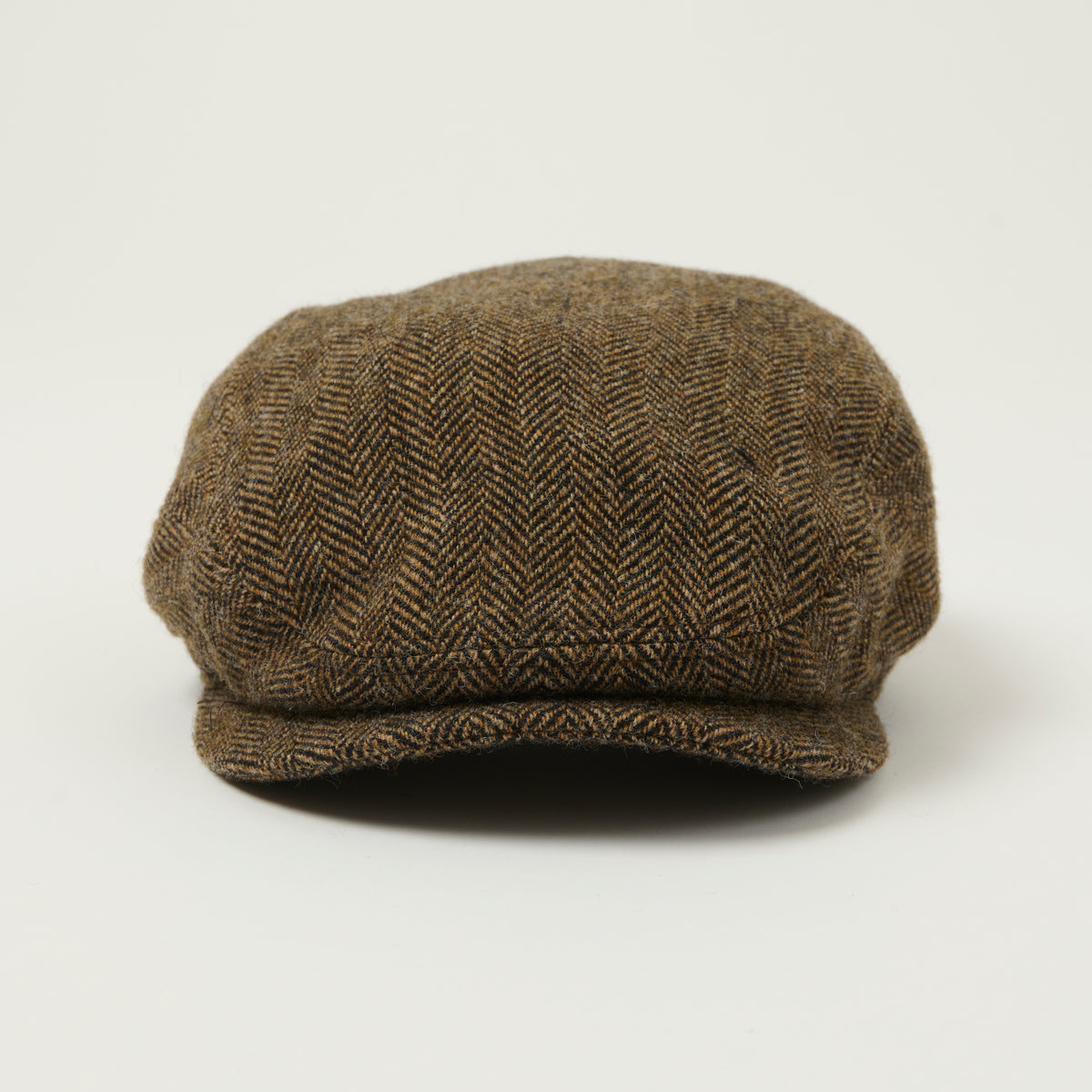 Stetson Wool Herringbone Driver Cap - Brown Melange