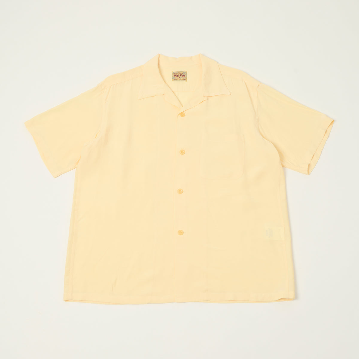 Style Eyes Short Sleeve Rayon Bowling Shirt - Off White