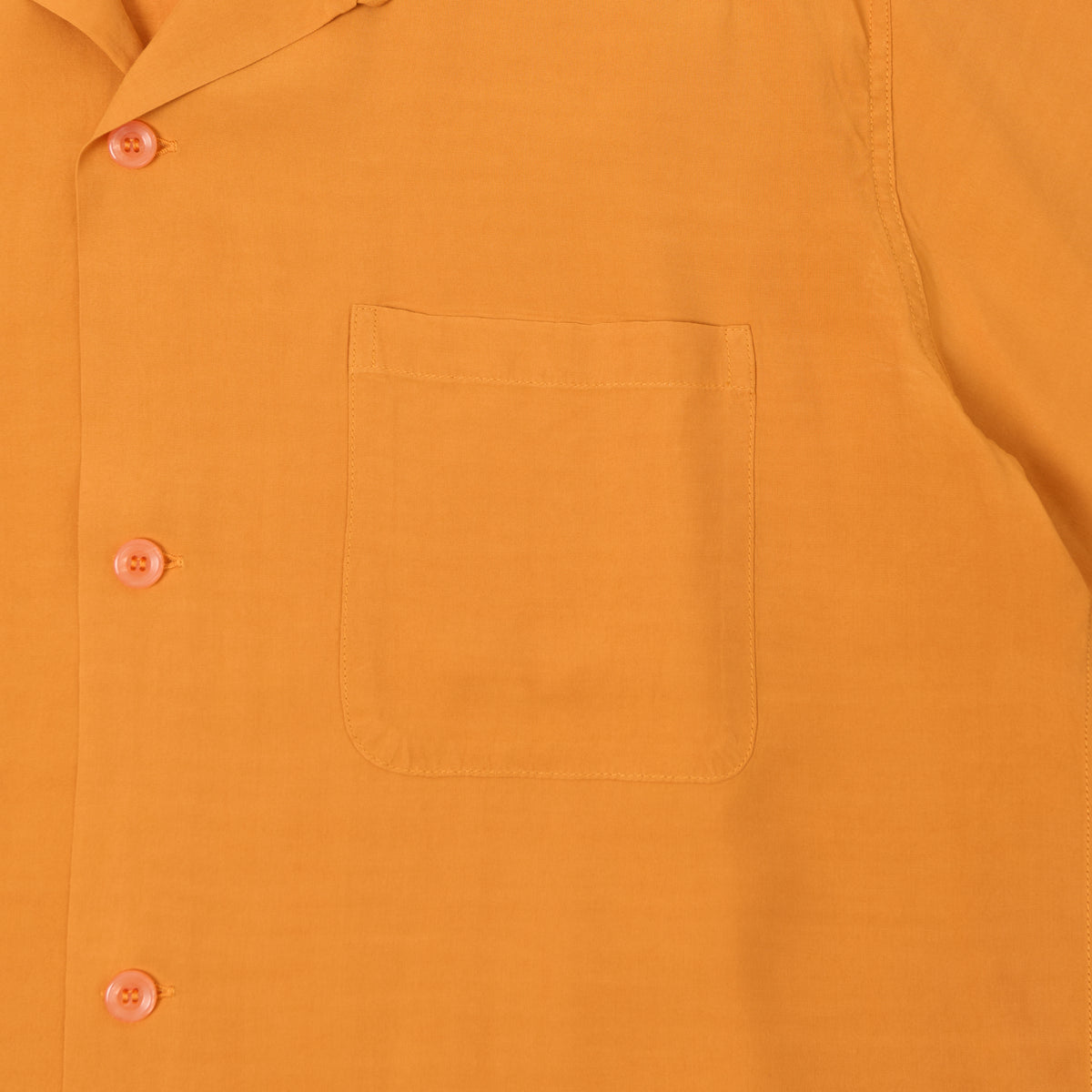 Style Eyes Short Sleeve Rayon Bowling Shirt - Orange