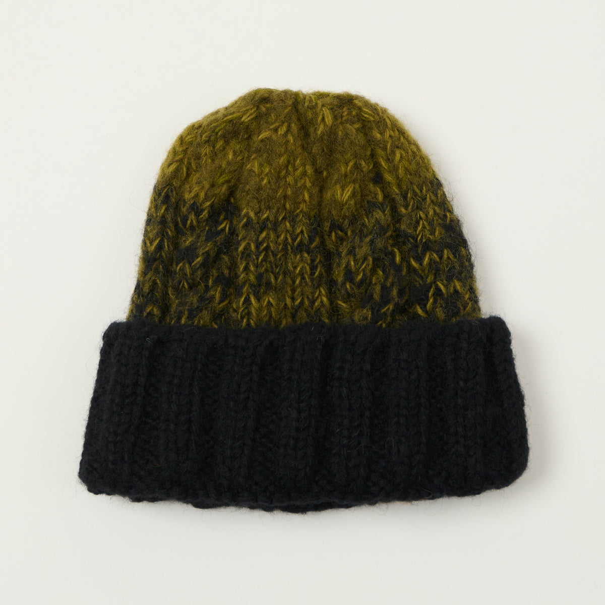 Sublime Hand Knit Fishermans Beanie - Black/Moss