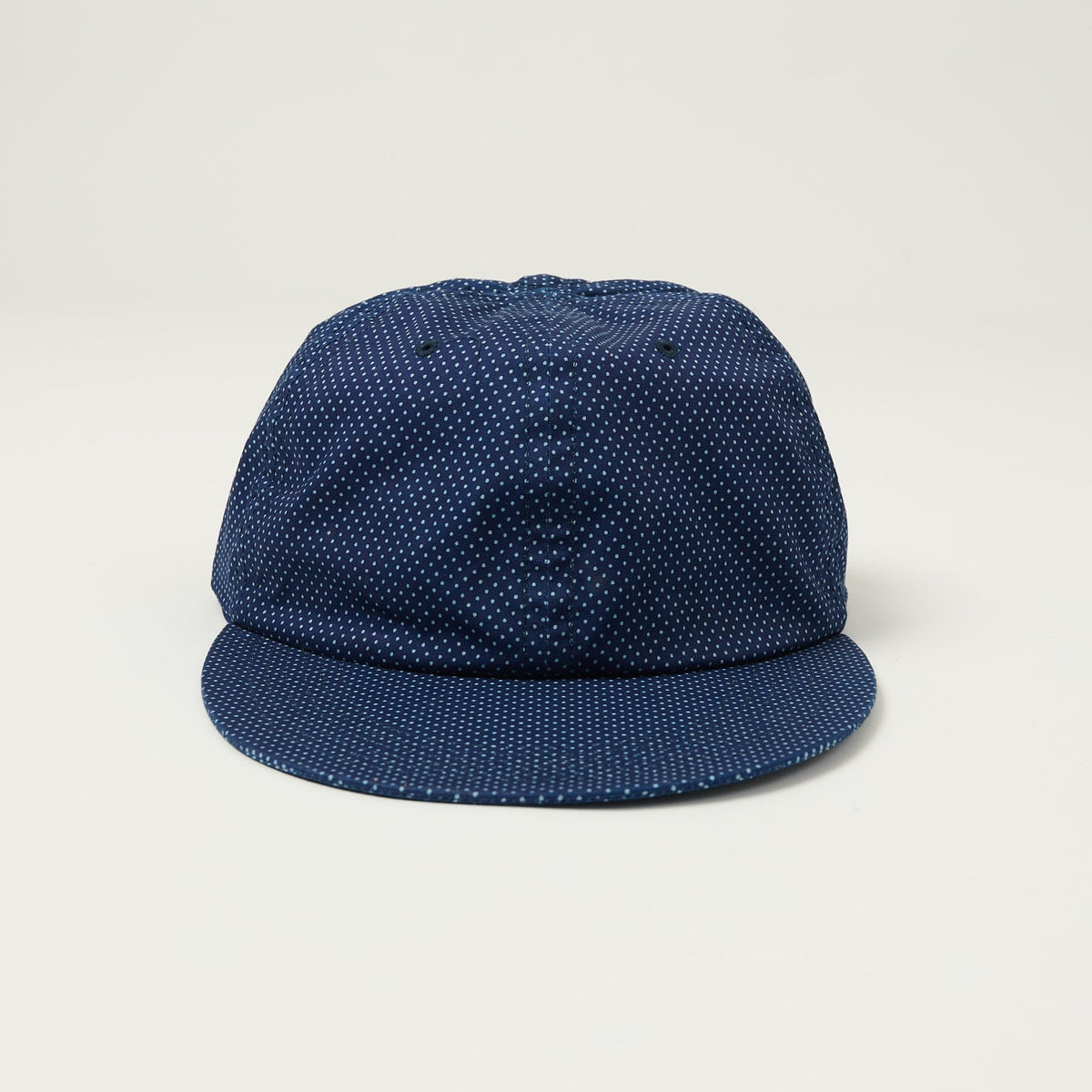 Sublime Long Brim 6 Panel Cap - Indigo Dot