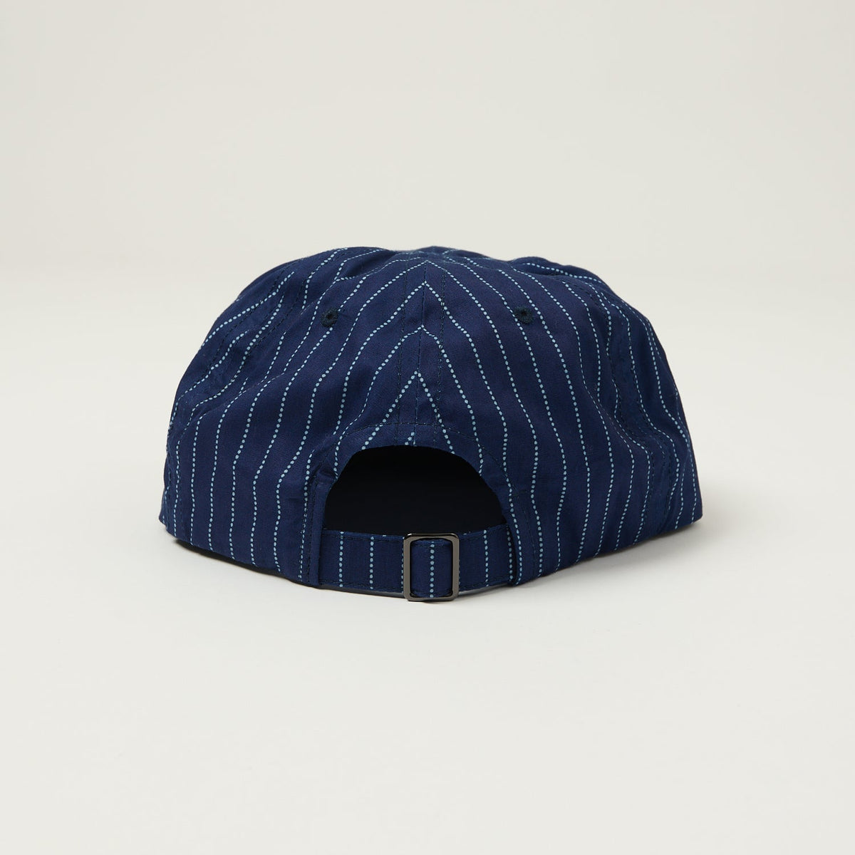 Sublime Long Brim 6 Panel Cap - Indigo Dot Stripe