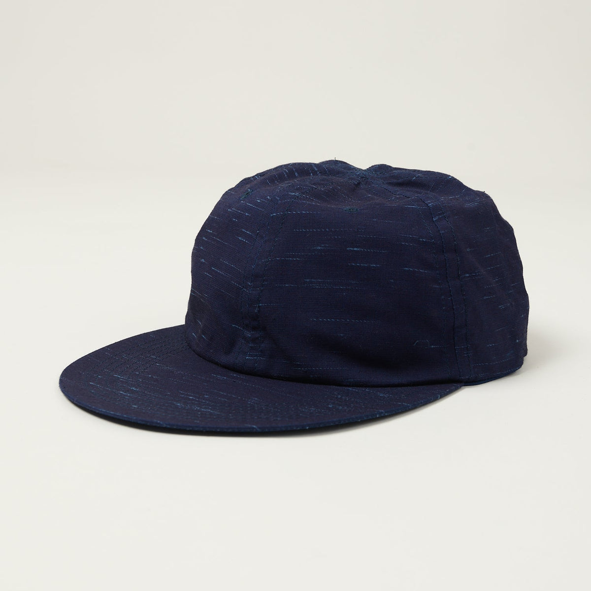 Sublime Long Brim 6 Panel Cap - Indigo Sazanami