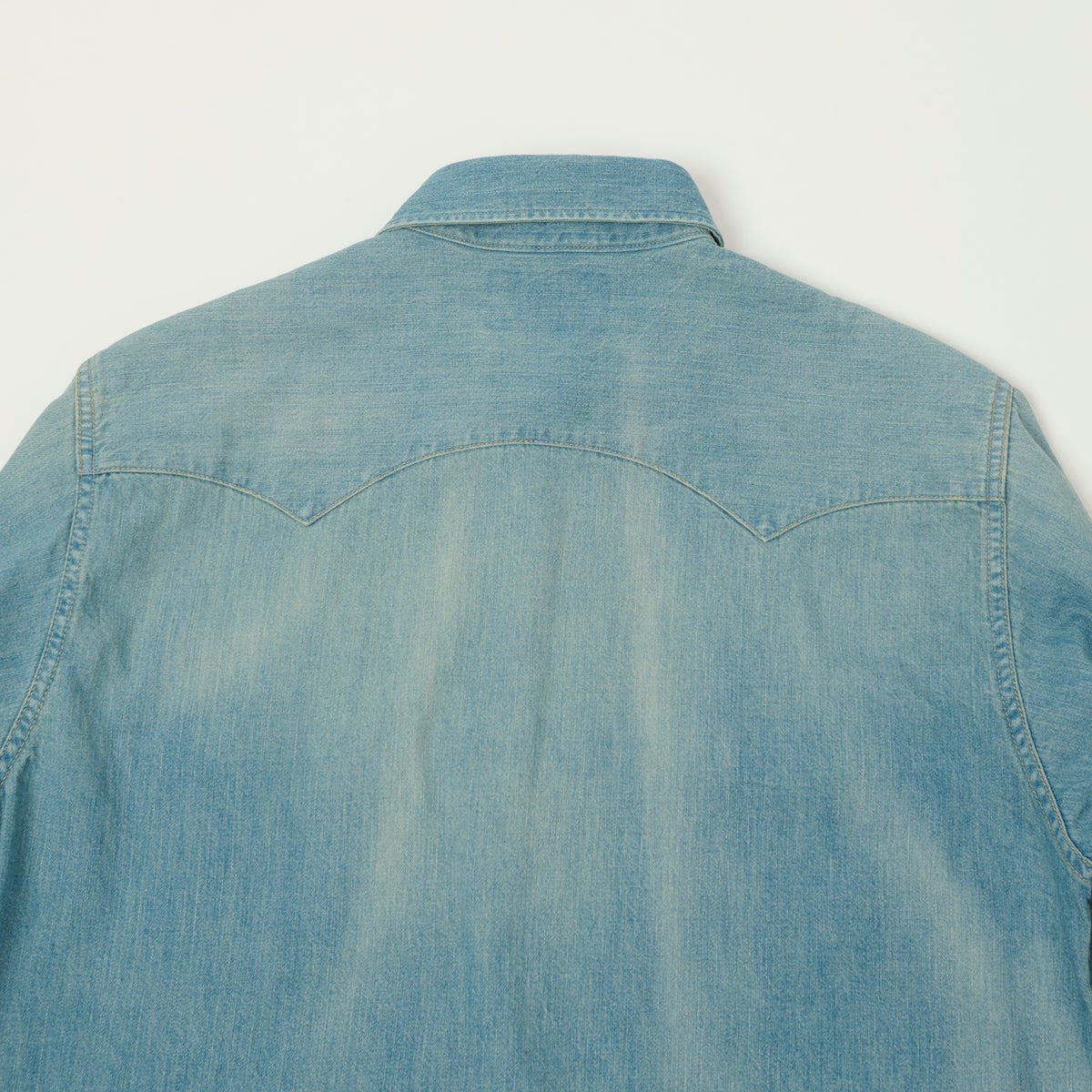 Sugar Cane Denim Western Shirt - Aged Wash