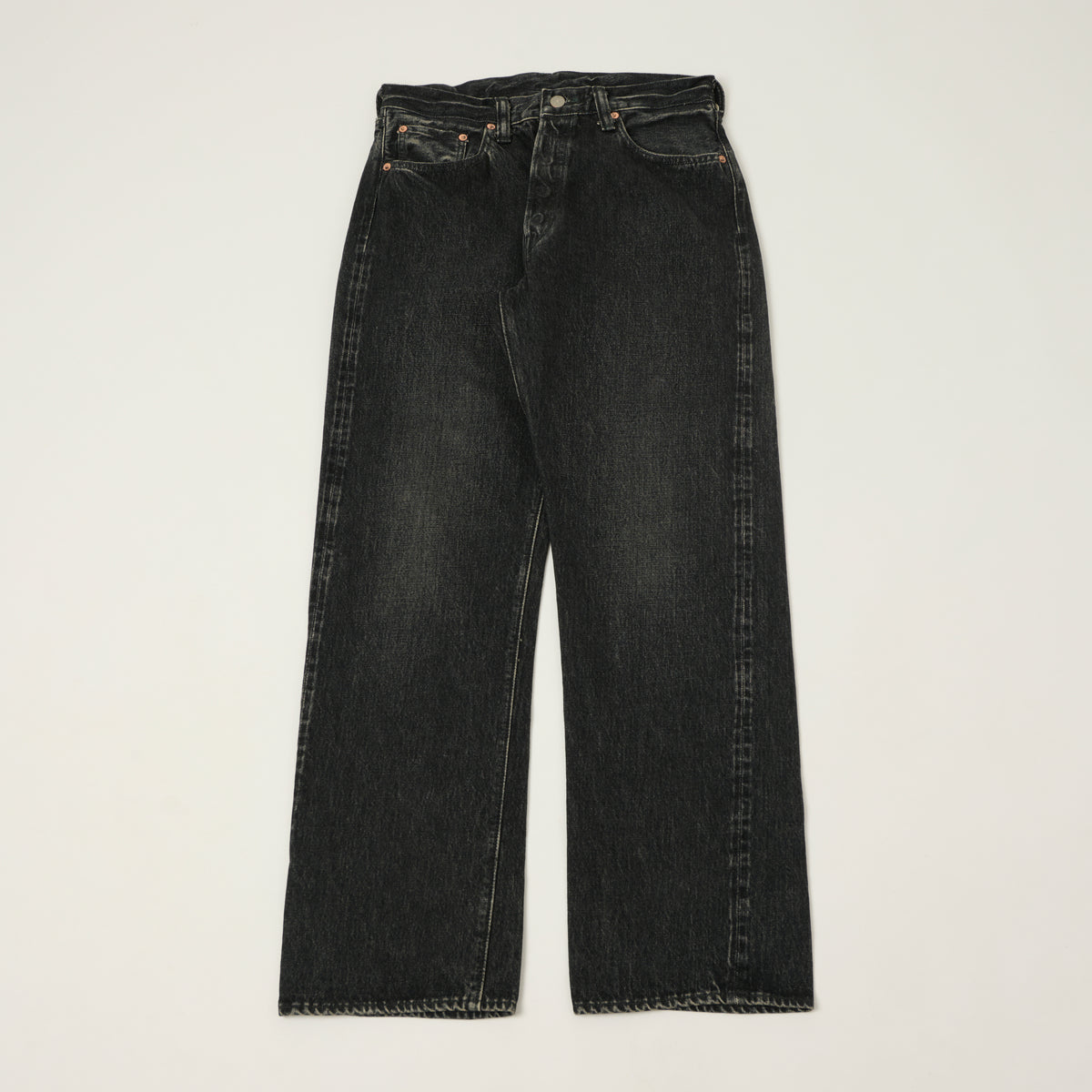 Sugar Cane 1947 Model 14.25oz Regular Straight Jean - Black Hard Wash