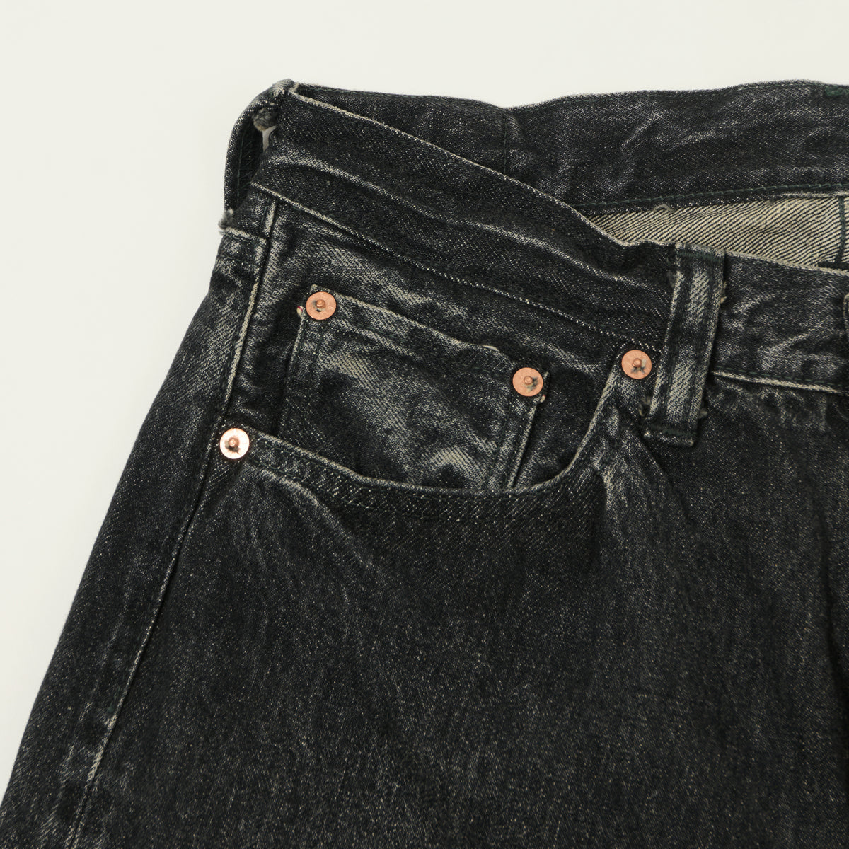 Sugar Cane 1947 Model 14.25oz Regular Straight Jean - Black Hard Wash