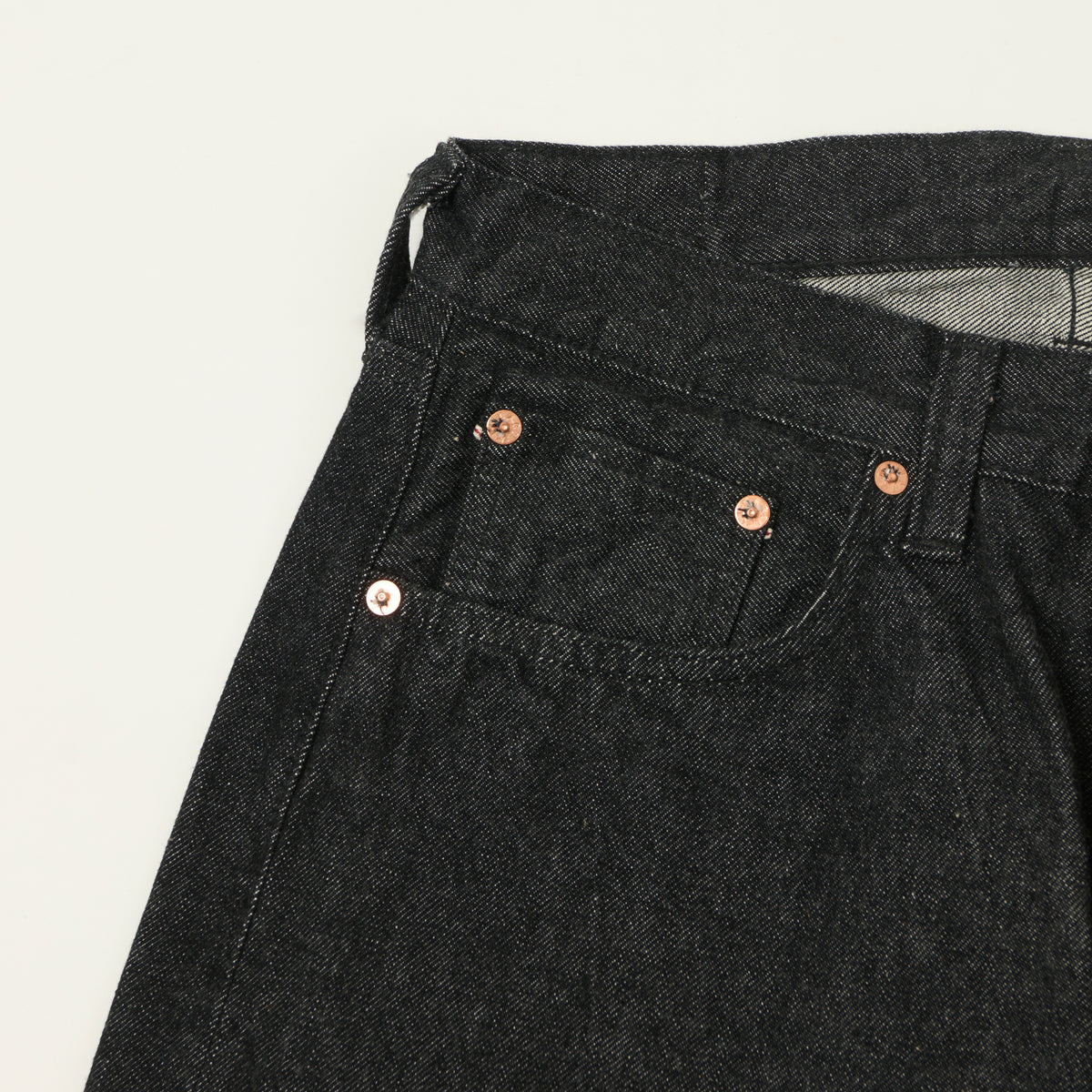 Sugar Cane 1947 Model 14.25oz Regular Straight Jean - Black One Wash