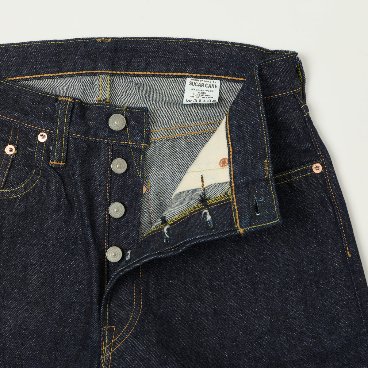 Sugar Cane 1947 Model 14.25oz Regular Straight Jeans - One Wash