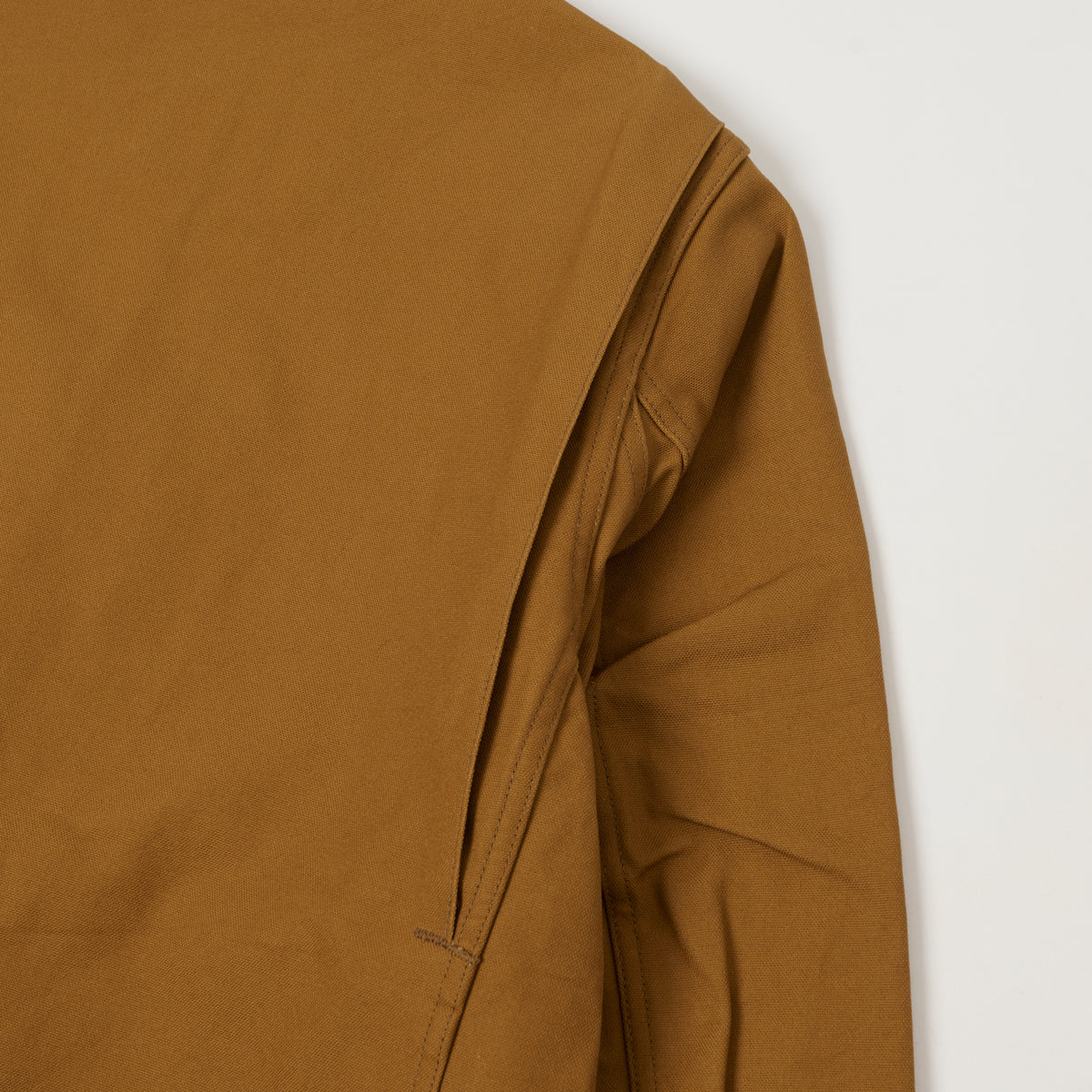 Sugar Cane Corduroy Collar Canvas Hunting Jacket - Brown