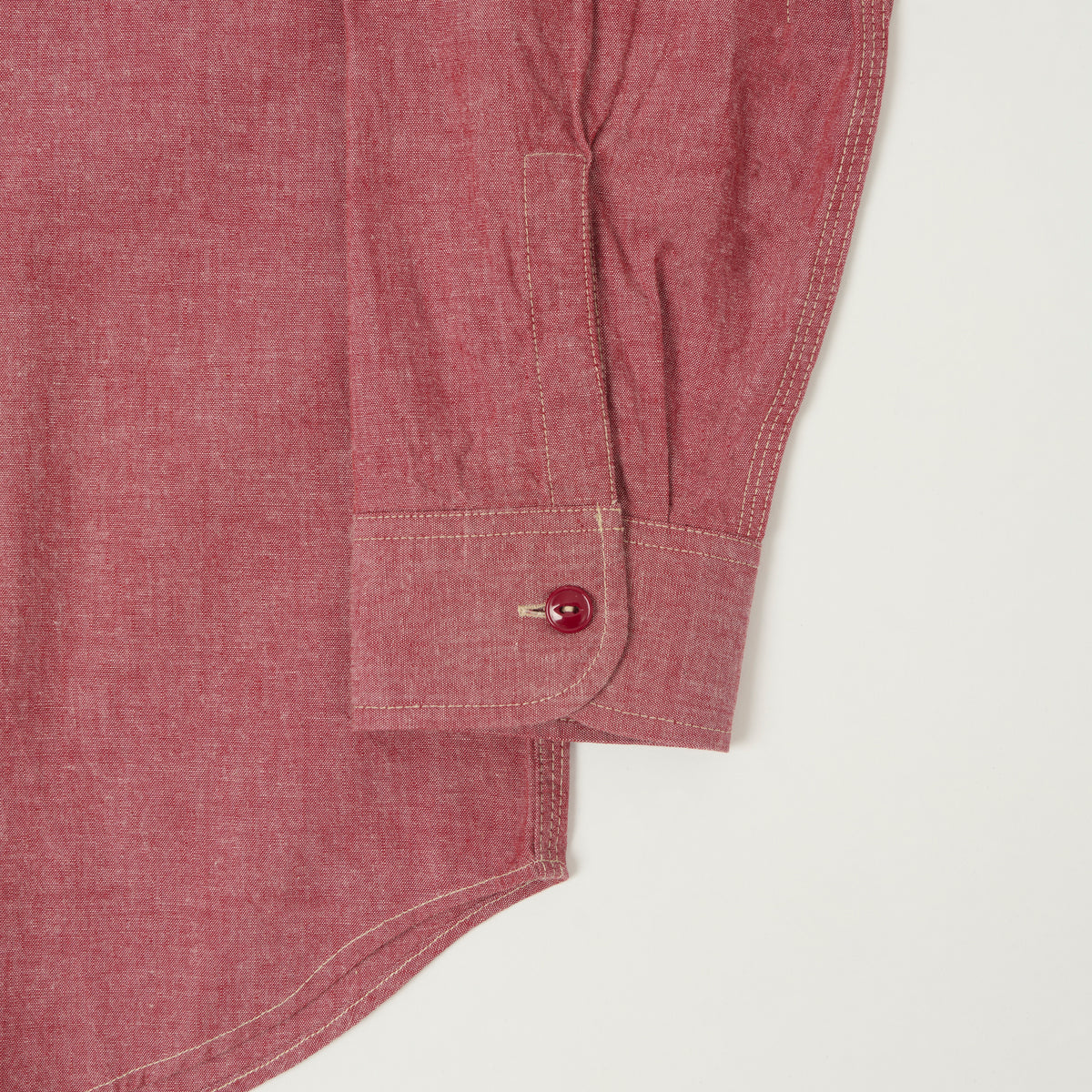 Sugar Cane Chambray Work Shirt - Red