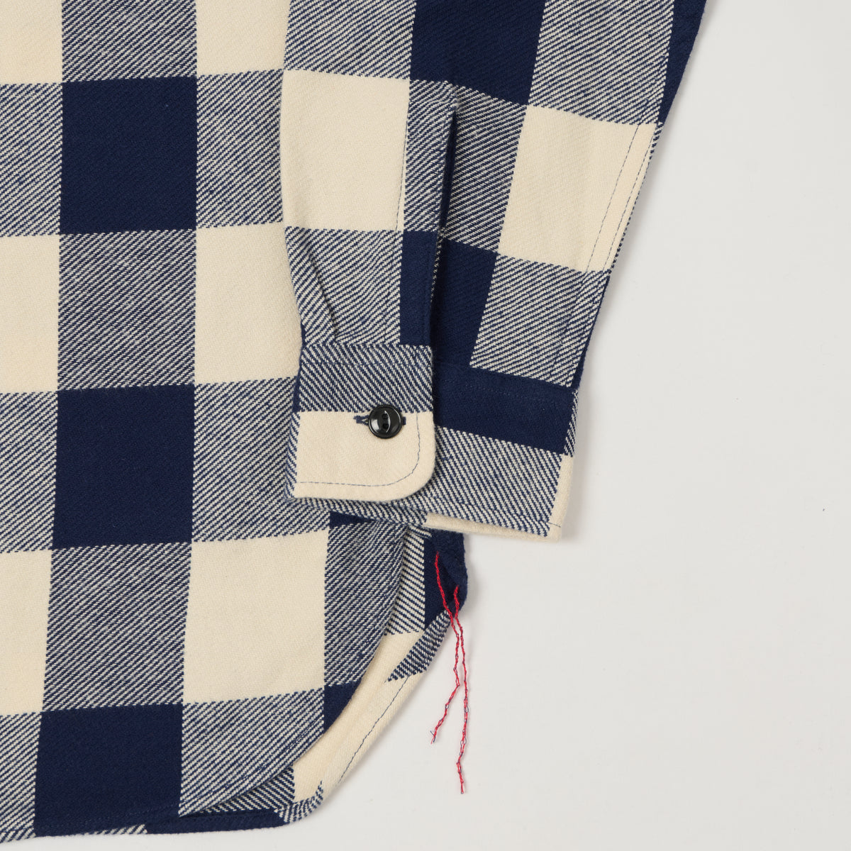 Sugar Cane Buffalo Check Work Shirt - Navy